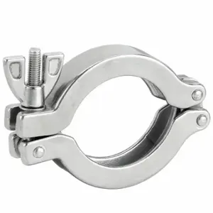 USA SEALING ZUSA-TF-VAC-80 Clamp, 304 Stainless Steel, 2 Inch Pipe Size, 10-7 torr72 Deg F Vacuum Rating | CU7GEE 743L43