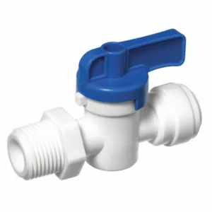 USA SEALING ZUSA-VLV-78 Ball Valve, 1/4 Inch Pipe, 1/4 Inch Tube, 115 PSI CWP, 32-140 Deg F, Push | CU7FQF 56DK29