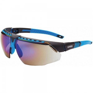 UVEX BY HONEYWELL S2873 Kratzfeste Uvex Avatar-Schutzbrille, blaue Spiegelglasfarbe | CD2MPK 401Y39