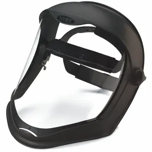 UVEX BY HONEYWELL S8500 Ratchet Face Shield Assembly, Anti-Fog, Clear Visor, Polycarbonate, Ratchet, Black | CJ3CRQ 4RB55