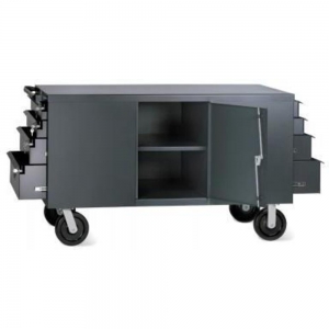 VALLEY CRAFT F84930A4 Mobile Bench Cabinet, Steel Top, 8 Drawers, 2000 Lbs Load Cap. | AJ8FXL