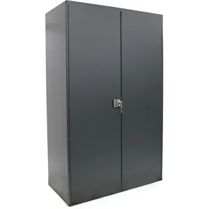 VALLEY CRAFT F85874A1 Electronic Locking Cabinet, 3 Shelves, Smoke Gray, 48 X 24 X 78 Size | AJ8FZK