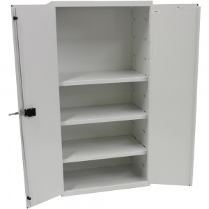 VALLEY CRAFT F85876W3 Electronic Locking Cabinet, 3 Shelves, White, 36 X 24 X 84 Size | AJ8FZQ