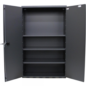 VALLEY CRAFT F85875A0 Electronic Locking Cabinet, 3 Shelves, Smoke Gray, 36 X 24 X 72 Size | AJ8FZM