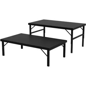 VALLEY CRAFT F87862A8 Folding Work Table, Steel Top, 48 X 96 Size, 2000 Lb Load Cap. | AJ8GBR