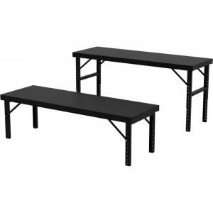 VALLEY CRAFT F87870A0 Folding Work Table, Wood Top, 34 x 96 Size, 2000 Lb Load Cap. | AJ8GCA