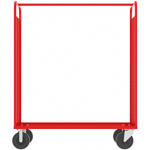 VALLEY CRAFT F89254VCRD Cage Cart, 2 Sided, 1600 lbs Capacity, No Shelf, Red, 57 x 30 x 68 Inch Size | CJ6TJA