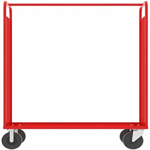 VALLEY CRAFT F89254VCRD Cage Cart, 2 Sided, 1600 lbs Capacity, No Shelf, Red, 57 x 30 x 68 Inch Size | CJ6TJA