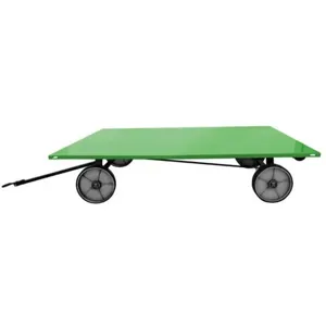 VALLEY CRAFT F89314 Trailer, 48 X 72 Flat Deck, Mold On Wheel, Ring & Pintle, Green | AJ8GQN