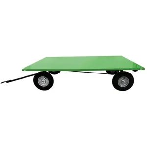 VALLEY CRAFT F89316 Trailer, 48 X 72 Flat Deck, Pneumatic Wheel, Ring & Pintle, Green | AJ8GQL