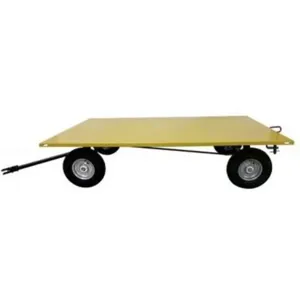 VALLEY CRAFT F89317YL Trailer, 48 X 72 Flat Deck, Pneumatic Wheel, Pin & Clevis, Yellow | AJ8GRD