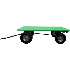 VALLEY CRAFT F89320 Trailer, 36 X 60 Flat Deck, Pneumatic Wheel, Ring & Pintle, Green | AJ8GQG