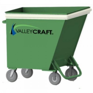 VALLEY CRAFT F89322 Construction Hopper, 750 lbs. Load Cap., Green, Logo & HDPE Rub Strips | AJ8GQA