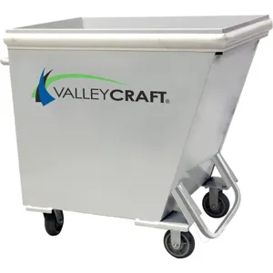 VALLEY CRAFT F89325 Construction Hopper, 750 lbs. Load Cap., White, Logo | AJ8GPX