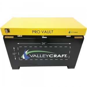 VALLEY CRAFT F89326 Pro Vault Werkzeugkiste, Stahl, 1000 lbs. Tragfähigkeit, manuelle Stützen und Logo | AJ8GPQ