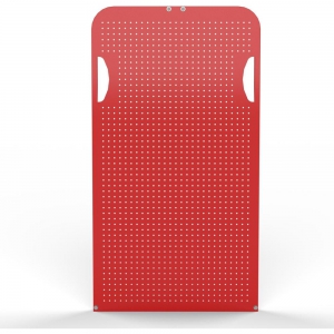 VALLEY CRAFT F89536R Round Pegboard End Panel, Modular A Frame Cart, 55 X 30, Red | AJ8GFE