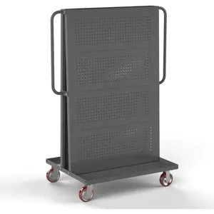 VALLEY CRAFT F89546 Mobile A Frame Cart, 48, 2 Round Pegboard Panel, Gray | AJ8GFF