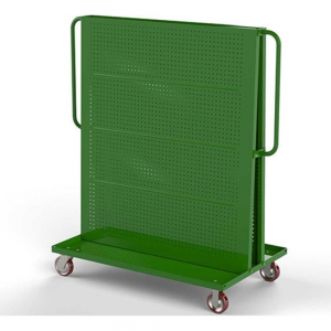 VALLEY CRAFT F89546G Mobile A Frame Cart, 48, 2 Round Pegboard Panel, Green | AJ8GFH