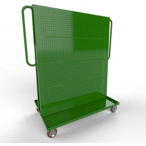 VALLEY CRAFT F89547G Mobile A Frame Cart, 48, 1 (Louver,Round) Peg Pegboard Panel, Green | AJ8GFM