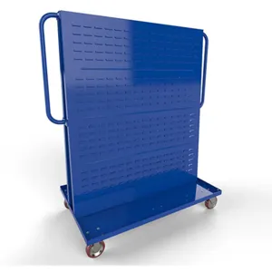 VALLEY CRAFT F89548B Mobile A Frame Cart, 48, 2 Louver Panels, Blue | AJ8GFQ