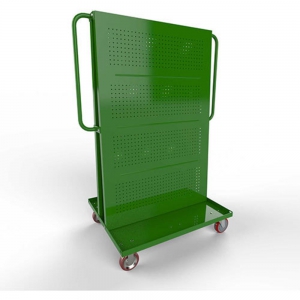 VALLEY CRAFT F89550G Mobile A Frame Cart, 36, 2 Round Peg Pegboard Panels, Green | AJ8GFW