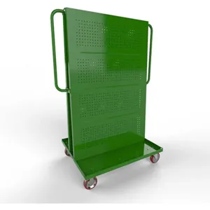 VALLEY CRAFT F89550G Mobile A Frame Cart, 36, 2 Round Peg Pegboard Panels, Green | AJ8GFW