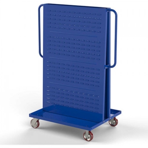VALLEY CRAFT F89551B Mobile A Frame Cart, 36, 1 (Louver,Round) Peg Pegboard Panel, Blue | AJ8GFZ