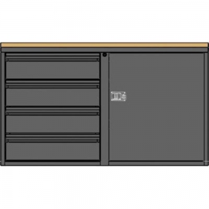 VALLEY CRAFT F89614GY Mobiler Schrank, 48, 1 Set Regalgröße (6, 6, 6, 6) und Tür, Rauchgrau | AJ8GJQ