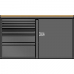 VALLEY CRAFT F89615GY Mobiler Schrank, 48, 1 Set Regalgröße (3, 3, 3, 6, 9) und Tür, Rauchgrau | AJ8GJU