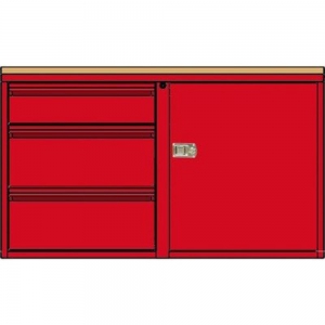 VALLEY CRAFT F89617RD Mobiler Schrank, 48, 1 Set Regalgröße (6, 9, 9) & 1 Tür, Rot | AJ8GKB