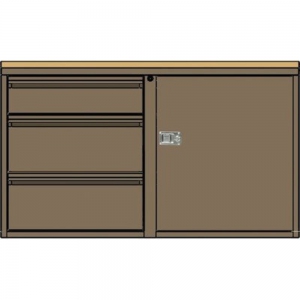VALLEY CRAFT F89617TS Mobile Cabinet, 48, 1 Set Shelf Size( 6, 9, 9) & Door, Tropic Sand | AJ8GKC