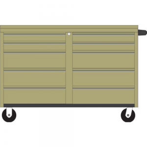 VALLEY CRAFT F89621TS Mobile Cabinet, 48, 2 Sets Shelf Size( 3, 3, 6, 6, 6), Tropic Sand | AJ8GKQ