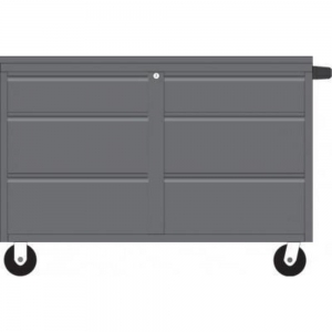 VALLEY CRAFT F89622GY Mobile Cabinet, 48, 2 Sets Shelf Size( 6, 9, 9), Smoke Gray | AJ8GKR
