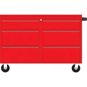 VALLEY CRAFT F89622RD Mobile Cabinet, 48, 2 Sets Shelf Size( 6, 9, 9), Red | AJ8GKT