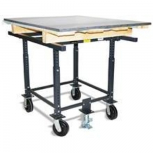 VALLEY CRAFT F89865A0 Adjustable Pallet Stand, 39 Height, 1000 lbs. Load Cap. | AJ8GNZ