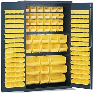 VALLEY CRAFT Z80419A7 Storage Bin, 4-1/8 Inch x 5-1/2 Inch x 3 Inch Size, Yellow | CJ6THG