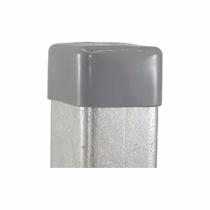 VAST V800NEOCPGY-10 Safety End Cap, 1 5/8 Inch X 1 5/8 Inch Size, Grey, 10 PK | CU7QFN 64KV20