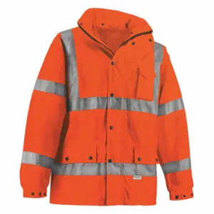 VEA VEA-431-ST-OR-LG Hi-Vis Jacket, L, Orange, Orange | CU7QLU 307U78