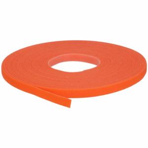 VELCRO 176079 Hook-and-Loop Cable Tie Roll, 75 ft Length, 0.5 Inch Width, 29 lb Tensile Strength, Orange | CU7QQR 52YL91