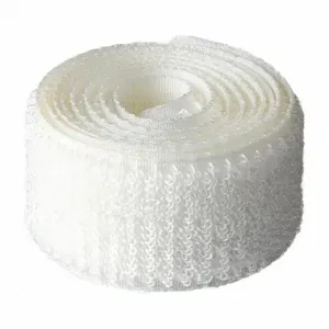 VELCRO 186542 Reclosable Fastener Strap, No Adhesive, 150 Ft, 2 Inch Width, Flame Retardant, White, Loop | CU7QRU 30PE24