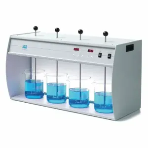 VELP SCIENTIFIC F105A0108 Flocculators, 10 to 300 rpm, 4 x 1000 mL, Std Plug Lab Equipment, 50/60 | CU7QXW 56LK66