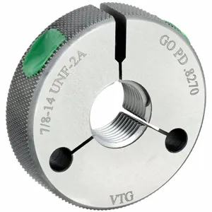 VERMONT GAGE 361158010 Go Ring Gage, Adjustable, 7/8-14 Unf, 2A | AE8JXK 6DJE7