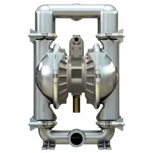 VERSA-MATIC E2SJ5F5S0C-FP-ATEX Air Operated Double Diaphragm Pump, Air, Stainless Steel, Clamp, Npt, Ptfe | CU7WQQ 804HJ5