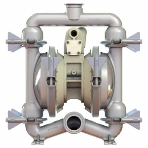 VERSA-MATIC E4SJ7X770-FP-ATEX Air Operated Double Diaphragm Pump, Air, Stainless Steel, Clamp, Tri-Clamp, Hytrel, Top | CU7WQT 804HK0