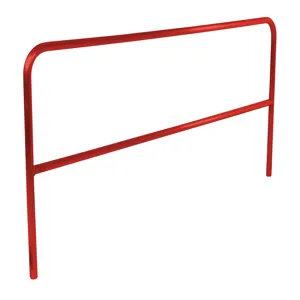 VESTIL ADKR-8-RD Pipe Safety Railing, Aluminium, Red, 96 Inch Long | CE3ACU