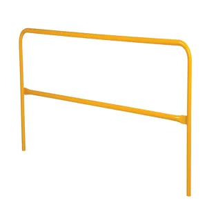 VESTIL ADKR-8-YL Pipe Safety Railing, Aluminium, Yellow, 96 Inch Long | CE3ACV