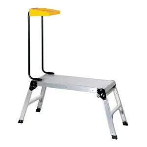 VESTIL AFSP-2-TT Folding Step Platform With Tray 15 x 35 Inch Size, Aluminium | AG7LCW