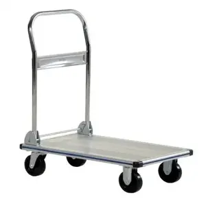 VESTIL AFT-30-NM Platform Truck, 400 Lb. Capacity, 18-1/2 x 30 Inch Size, Aluminium | AG7LCY 36JP52