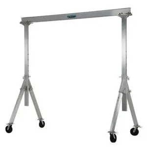 VESTIL AHA-2-10-8 Adjustable Gantry Crane, 2000 lb., 10 x 8 Feet Size, Silver, Aluminum | AG7LDX 32Y280