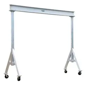 VESTIL AHA-6-10-10 Adjustable Gantry Crane, 6000 lb., 10 x 10 Feet Size, Silver, Aluminum | AG7LEW